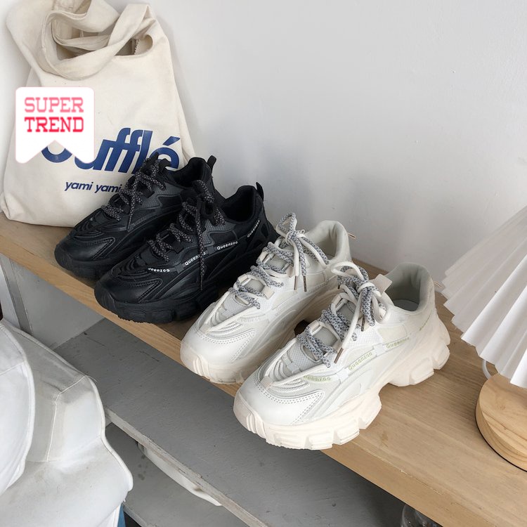 Giày thể thao mũi tròn thoáng khí thoải mái thời trang cho nữ