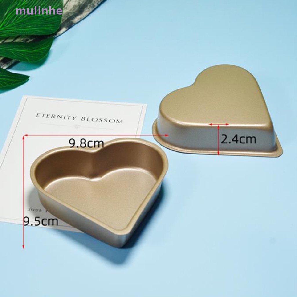 Khuôn Nướng Bánh Mini Chống Dính Hình Trái Tim Bằng Thiếc