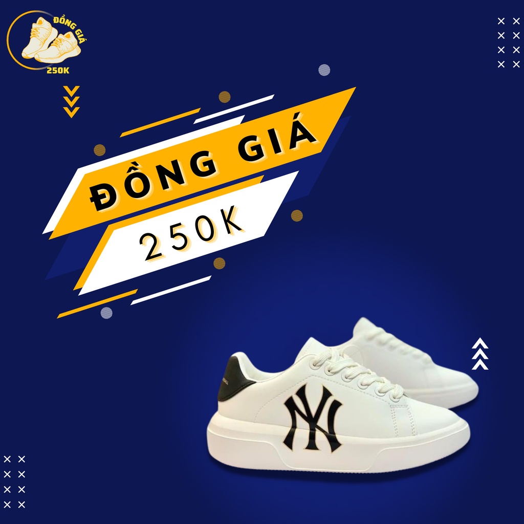 Giày thể thao MLB NY, LA, MCQ mẫu mới Full Box - Giày sneaker hot trend 2022 độn đế cao cấp đủ size nam nữ full phụ kiện