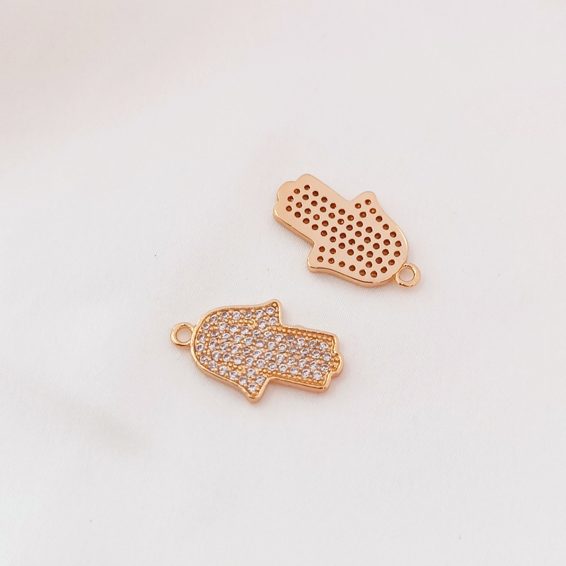 Mặt Dây Chuyền Bằng Vàng 14K Đính Đá Zircon Nhiều Màu Sắc