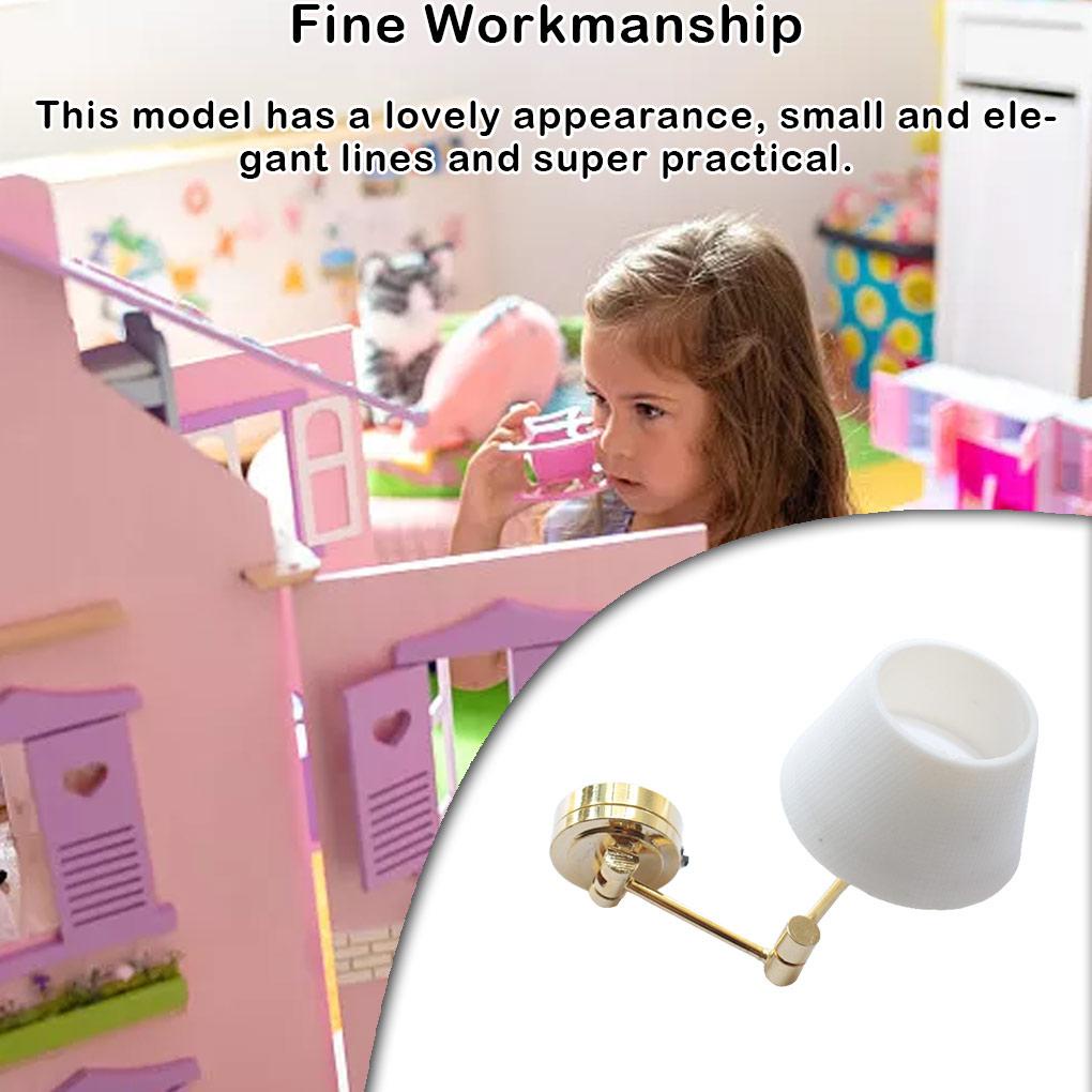 [Choo] Đèn LED Mini Gắn Tường Ánh Sáng Trắng Gấp Lại Được Bằng Kim Loại Phong Cách Retro Chạy Bằng Pin Cho Phòng Khách