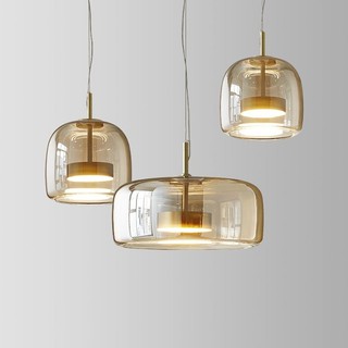 Đèn chùm đèn treo trần nhà một đầu bằng thủy tinh mềm kiểu sáng tạo trang trí phòng ăn / quán bar / phòng ăn đèn treo trần
