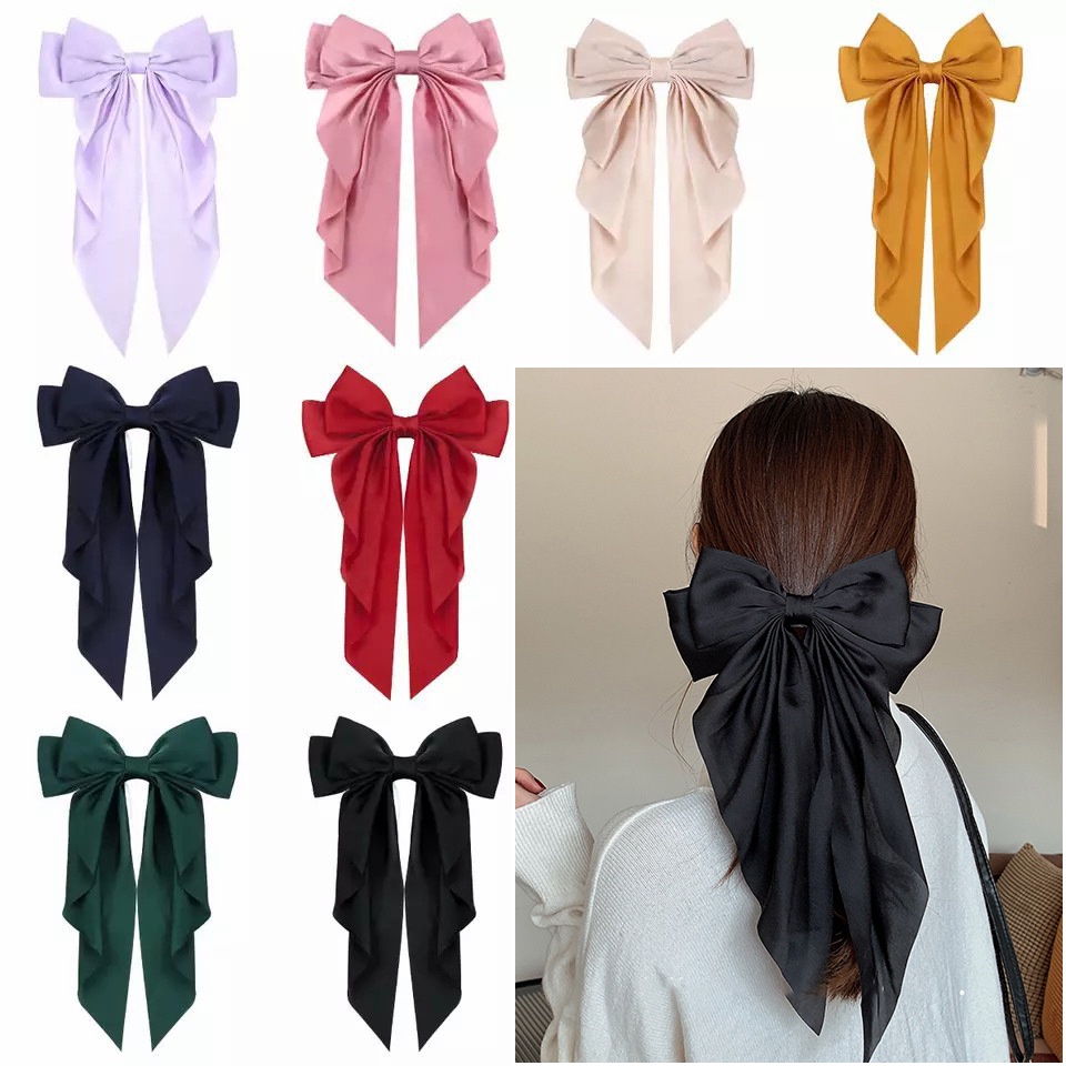 Kẹp Tóc Đính Nơ Tua Rua Xinh Xắn Thời Trang Cho Nữ