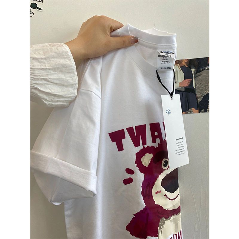 Áo Thun Tay Ngắn 100% Cotton Dáng Rộng Phong Cách Hong Kong Cổ Điển Thời Trang Mùa Hè Cho Nam Và Nữ