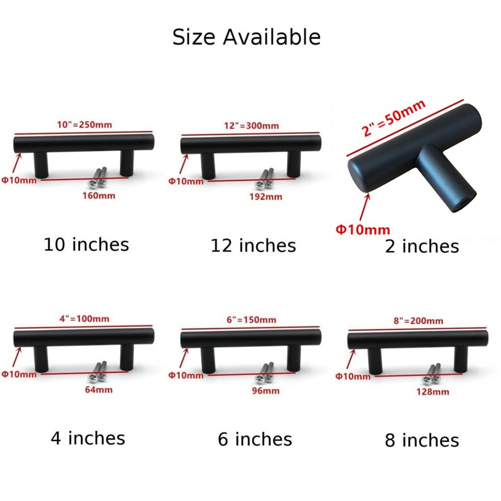 Tay Nắm Cửa Tủ Bếp Bằng Thép Không Gỉ 2~12Inches