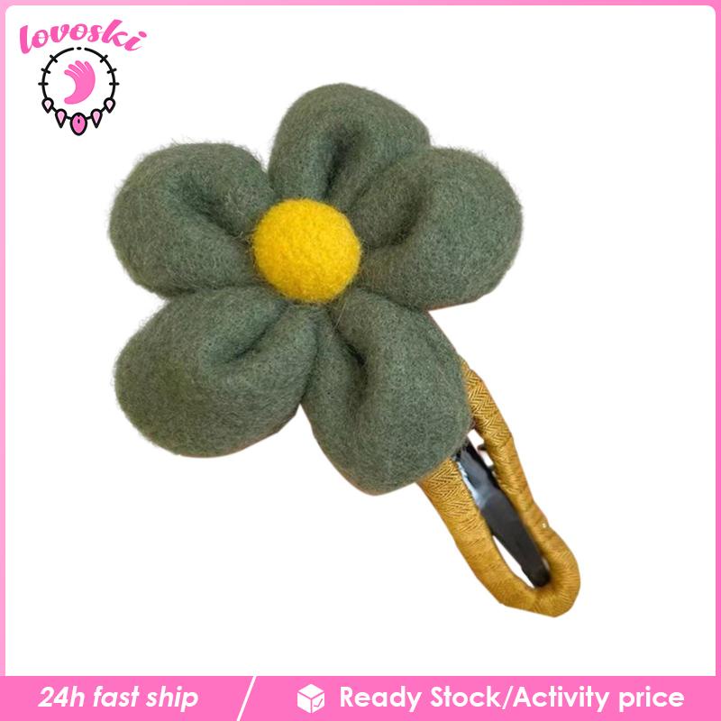 Kẹp Tóc Đính Hoa Lớn Thanh Lịch Thời Trang Thu Đông Cho Nữ