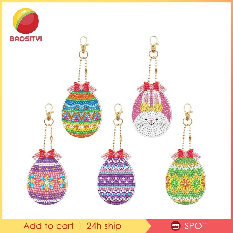 Set 1 / 5 Móc Khóa Hình Thỏ Phục Sinh / Trứng Phục Sinh Dễ Thương