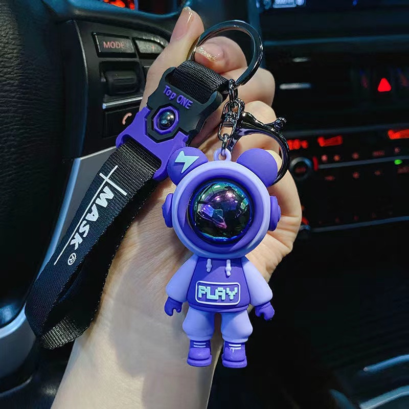 Móc Khóa Hình Gấu Bông Phi Hành Gia Hoạt Hình Dễ Thương