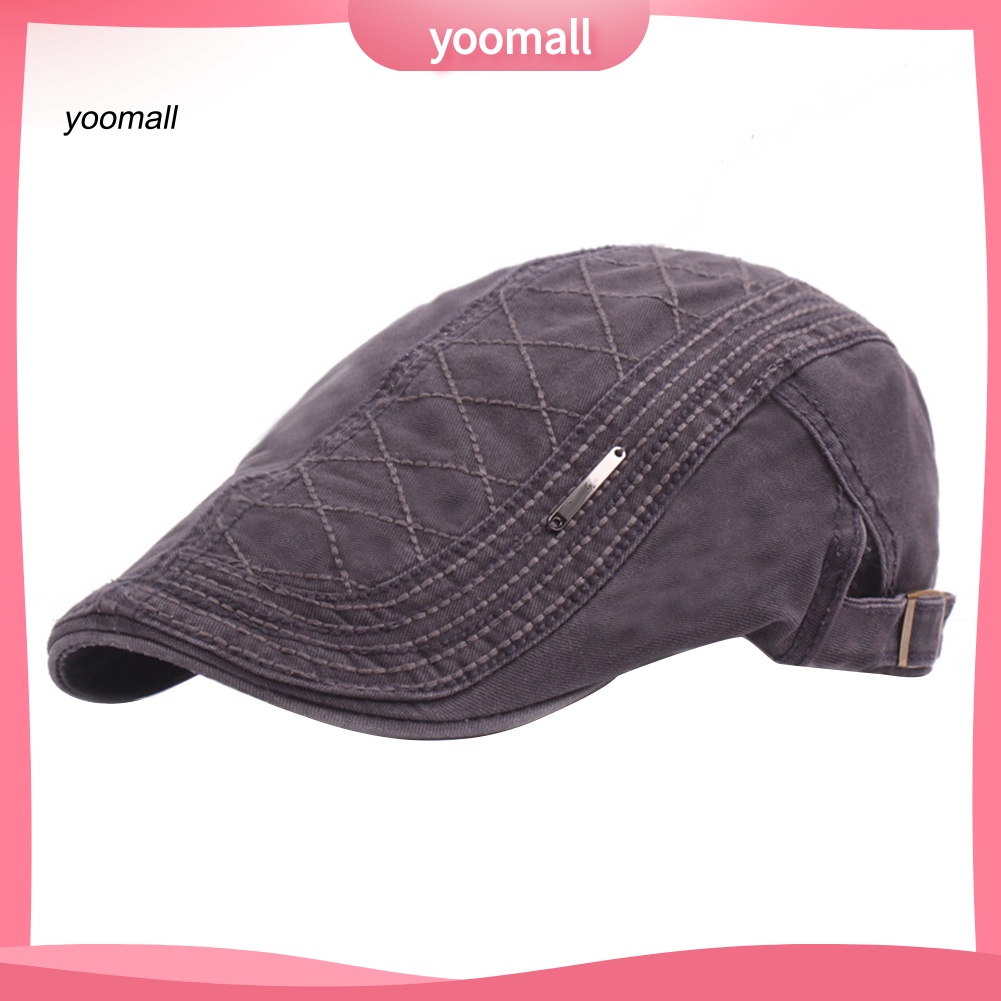 Mũ Beret Cotton Phẳng Điều Chỉnh Được Cho Nam &amp; Nữ YO / Vintage