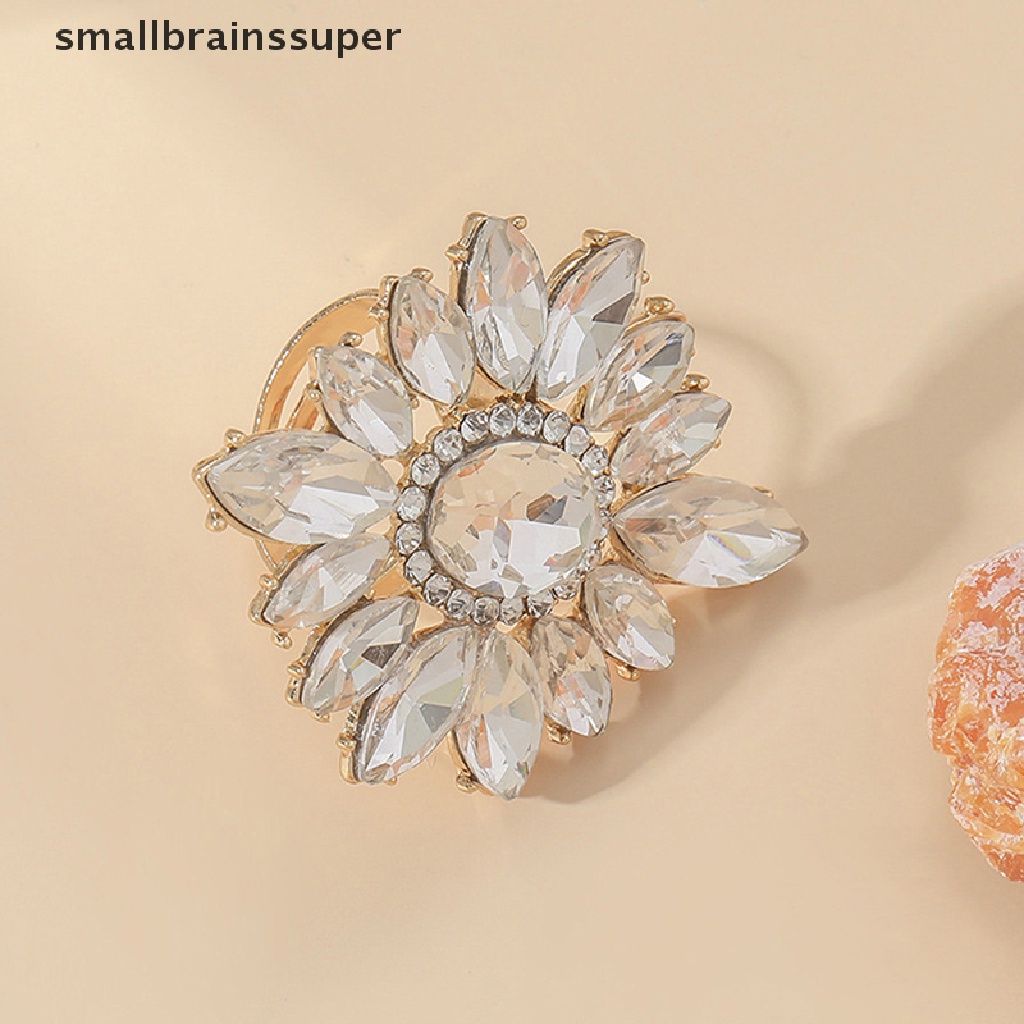 Nhẫn Hở Hình Hoa Đính Đá Pha Lê Cỡ Lớn Có Thể Điều Chỉnh Cho Nữ SBS