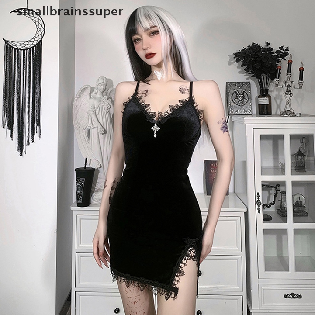 Đầm Ren Hai Dây Cổ Chữ V Xẻ Tà Phối Tua Rua Phong Cách Hàn Quốc Thời Trang Mùa Hè Quyến Rũ Cho Nữ 2YK