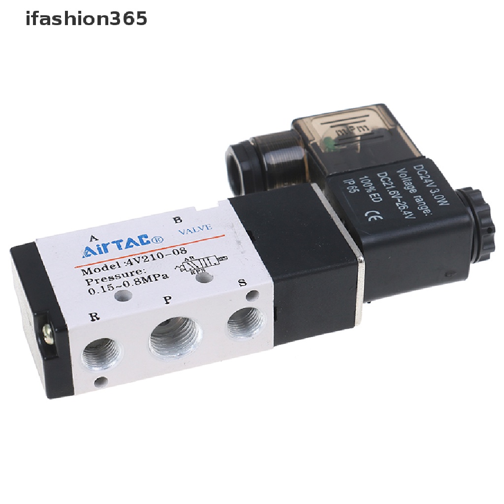 1 Chiếc Van Điện Từ 5 Chiều 2 Vị Trí 1 / 4 '' ifashion365 4V210-08 DC24V