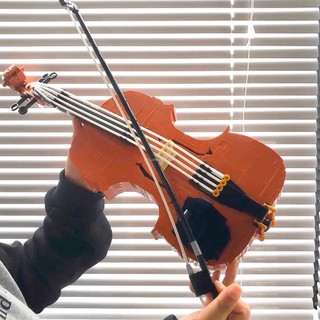Đồ chơi xếp hình mô hình lắp ráp Đàn Violin collection QIZHILE 90025 Building Toys Khối xây dựng đồ chơi cho bé