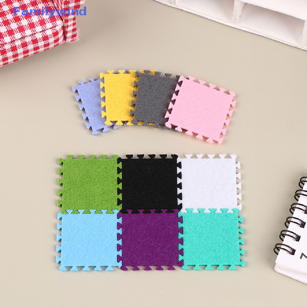 Set 6 Thảm Lót Sàn Nhiều Màu Tỉ Lệ 1: 12 Trang Trí Nhà Búp Bê