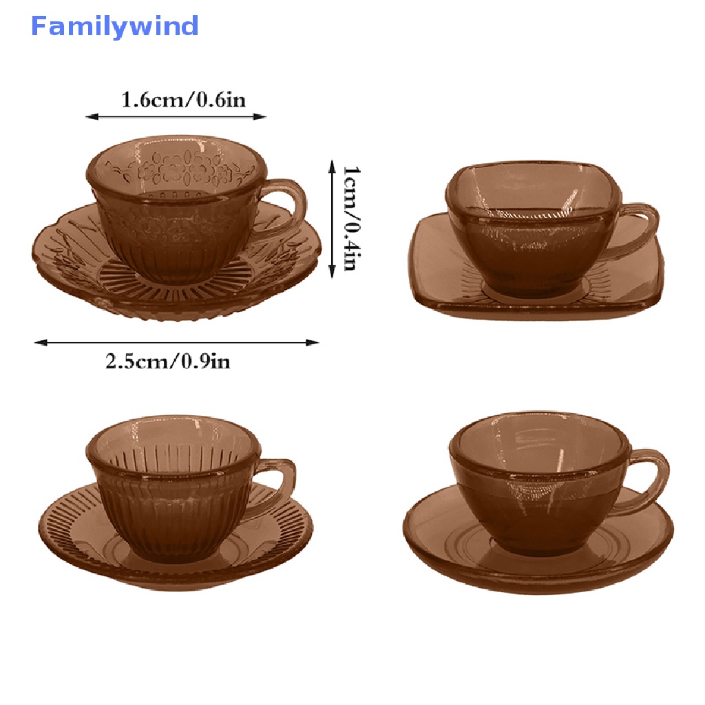 1 Bộ Ấm Tách Uống Trà / Cà Phê Chạm Khắc Tinh Tế Trang Trí Nhà Búp Bê 1: 6