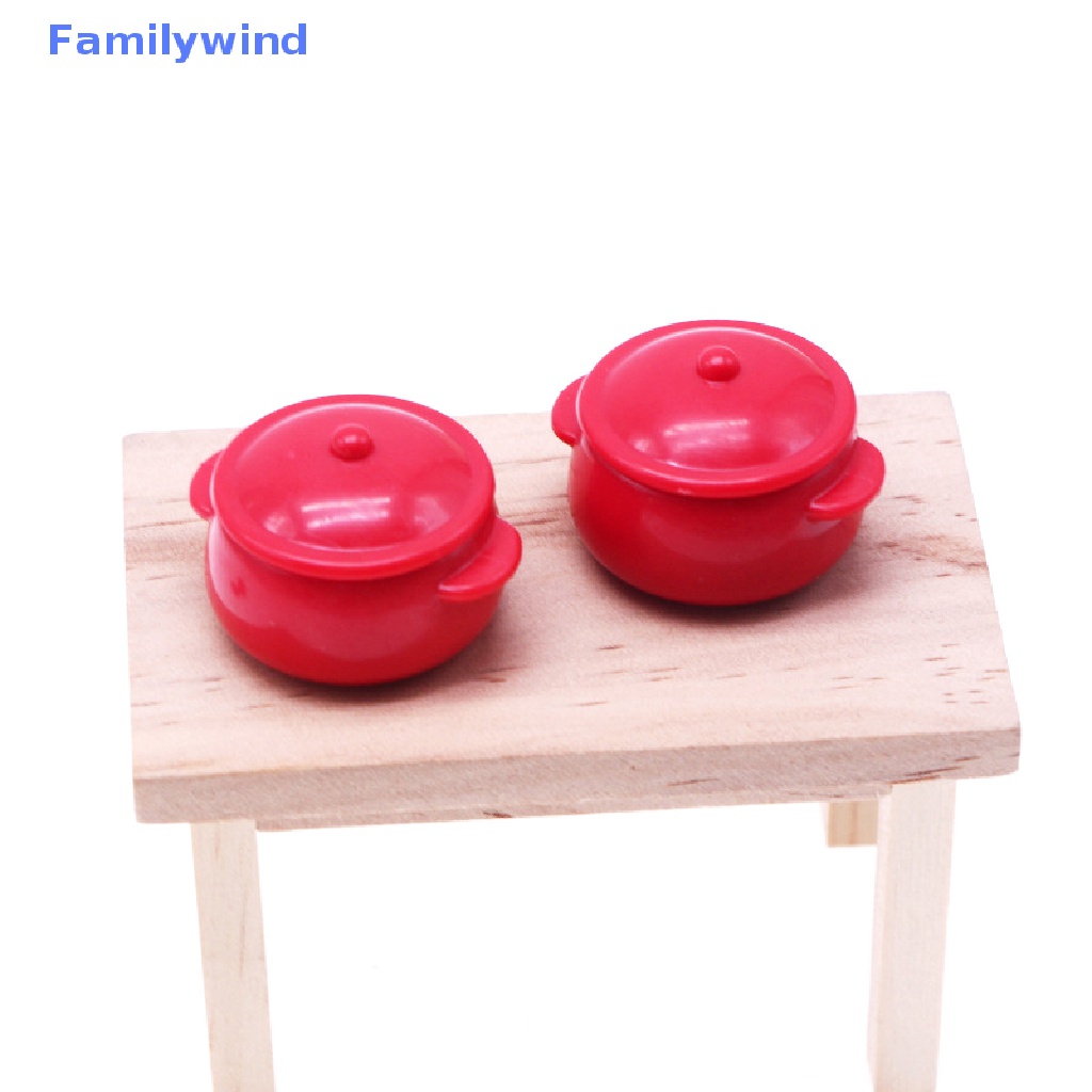 Mô Hình Nồi Nấu Súp Bằng Nhựa Màu Đỏ Tỉ Lệ 1: 12 Trang Trí Nhà Búp Bê