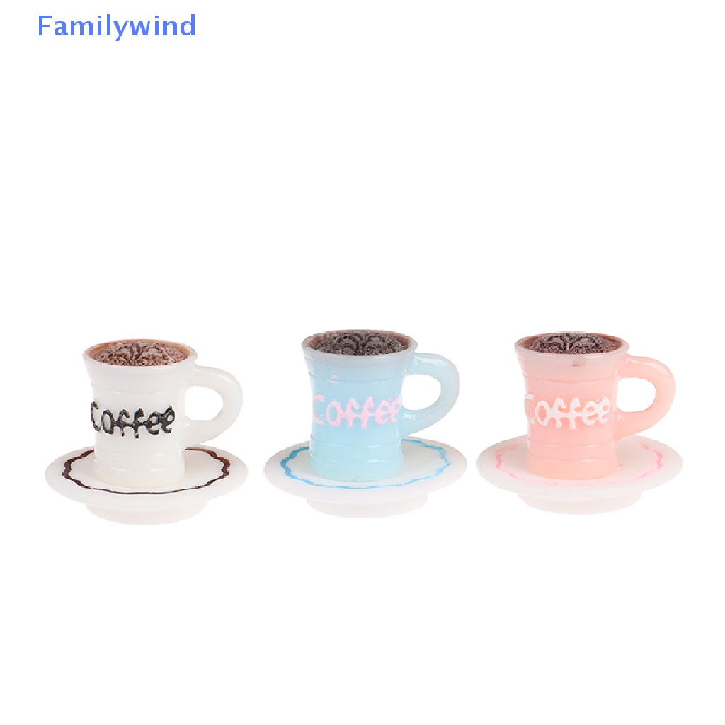 Bộ Tách Uống Cà Phê Mini Tỉ Lệ 1 / 12 Dùng Trang Trí Nhà Búp Bê