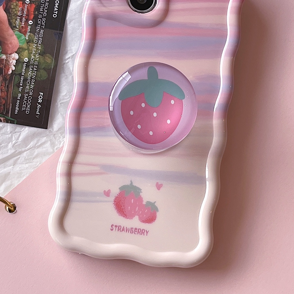 Ốp Điện Thoại TPU Chống Sốc Họa Tiết Dâu Tây Cho IPhone 14 13 12 11 Pro Max