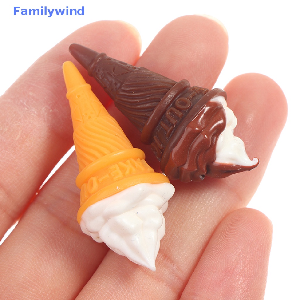 Set 2 Cây Kem Mini Trang Trí Nhà Búp Bê Tỉ Lệ 1: 12