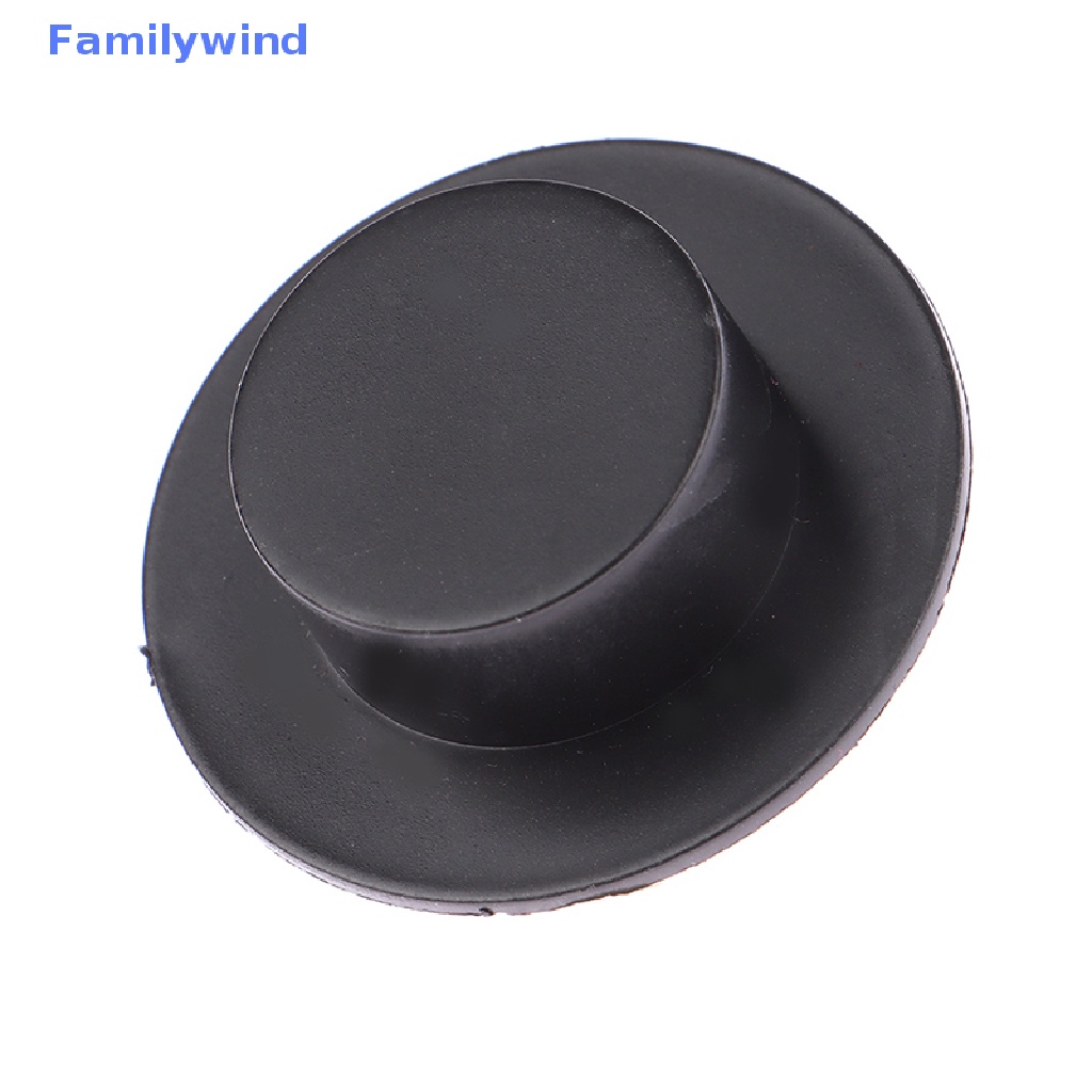 Set 10 Nón Nhựa Mini Màu Đen 3.7cm Trang Trí Nhà Búp Bê