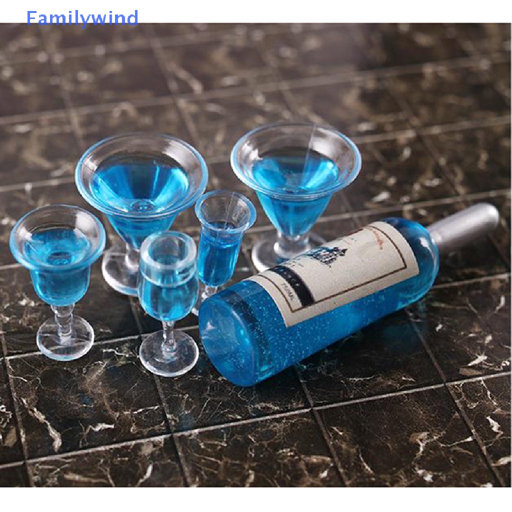 Set 6 Ly Rượu Mini Tỉ Lệ 1: 12 Dùng Để Trang Trí Nhà Búp Bê