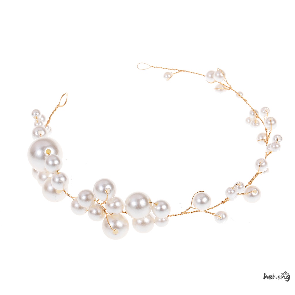 Cài Tóc Chuỗi Hạt Ngọc Trai Sang Trọng Cho Cô Dâu