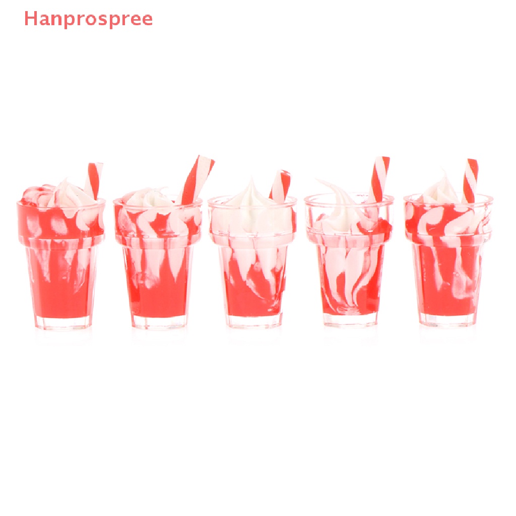 Set 5 Ly Kem / Trà Sữa / Cà Phê Mini Tỉ Lệ 1: 12 Trang Trí Nhà Búp Bê