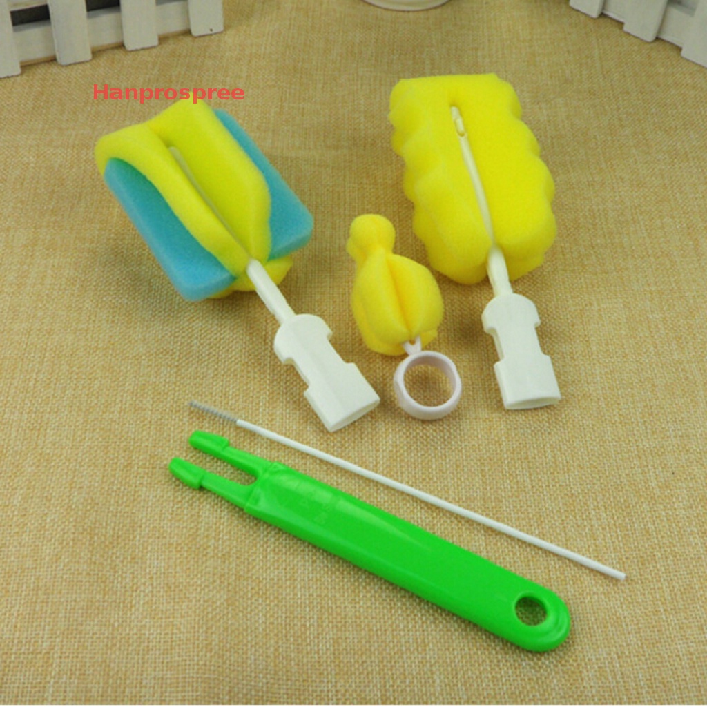 Set 4 Cọ Xốp Vệ Sinh Bình Sữa Em Bé Tiện Dụng