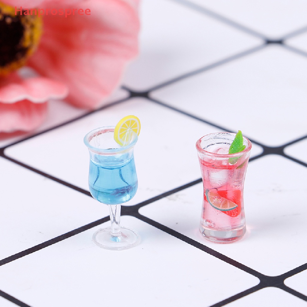 Mô Hình Ly Rượu cocktail Bằng Nhựa resin mini Tỉ Lệ 1: 12 Trang Trí Nhà Búp Bê