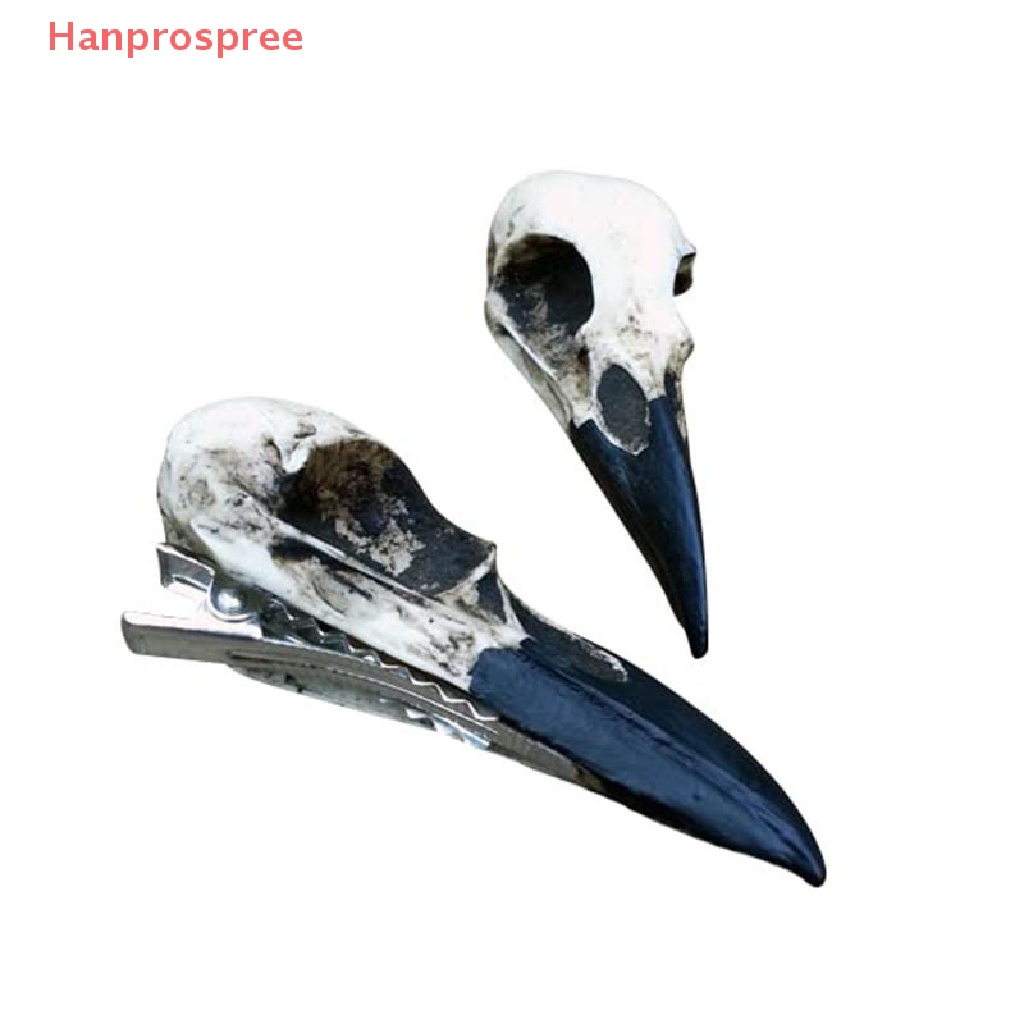Hanprospree > Kẹp Tóc Hình Đầu Quạ Mô Phỏng Thời Trang Kinh Dị Cho Nữ