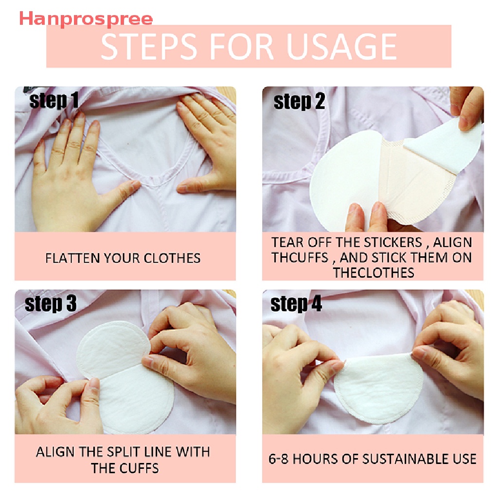 Bộ 20 Miếng Đệm Thấm Hút Mồ Hôi Vùng Da Dưới Cánh Tay Hanprospree