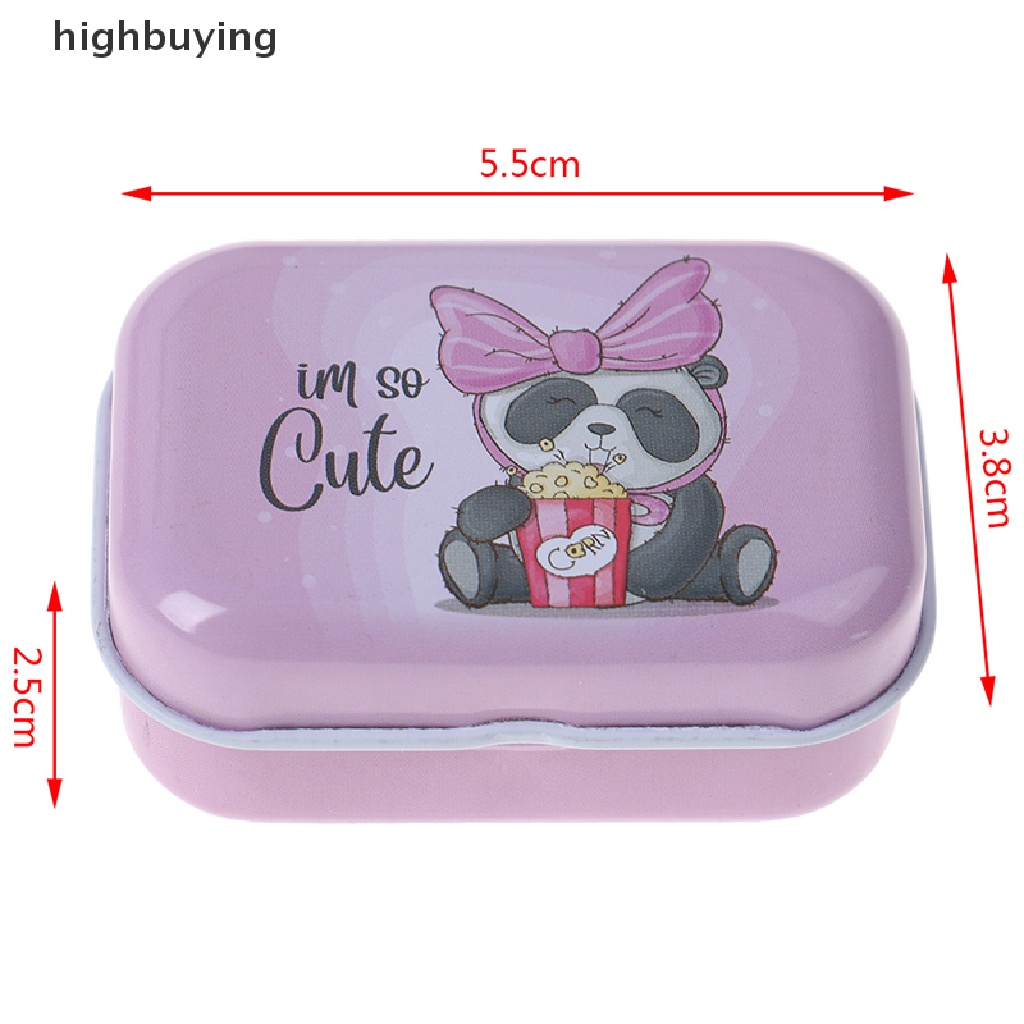 Hộp Thiếc Mini Đựng Trang Sức Màu Kẹo Ngọt Xinh Xắn