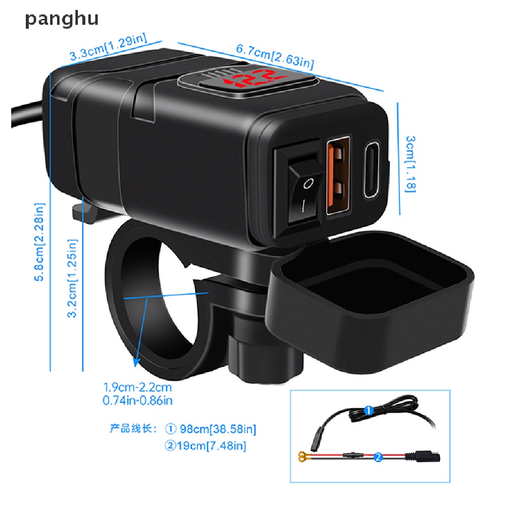 Bộ Chuyển Đổi Ổ Cắm Sạc USB Chống Nước 12V Cho Xe Máy