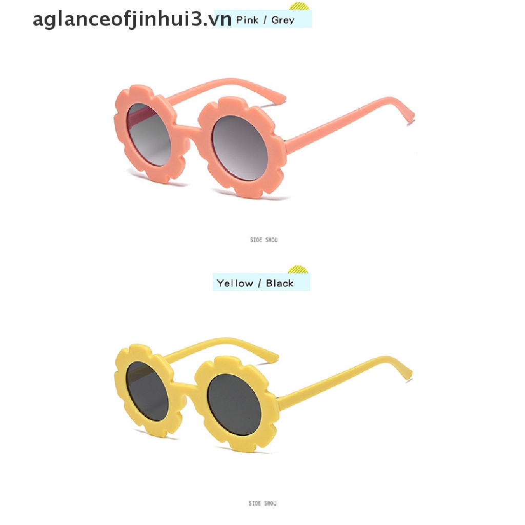 Kính Mát Tròn Chống Tia UV400 Hình Hoa Hướng Dương Dễ Thương Thời Trang 2022 Cho Bé