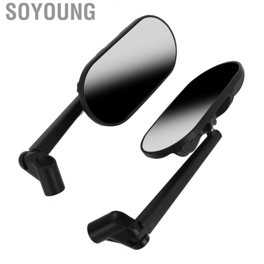 Soyoung Motorcycle Side Mirror  Rear View Real Carbon Fiber Weather Resistance Wide Vision Universal for Motorbikes