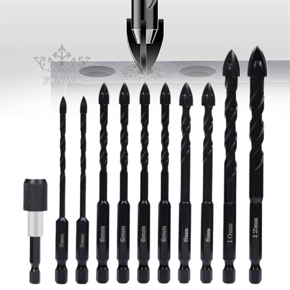 【FUNWD】Tile Drill Bits For Ceramic Granite Tiles Stone Wood Plastic Concrete Wall