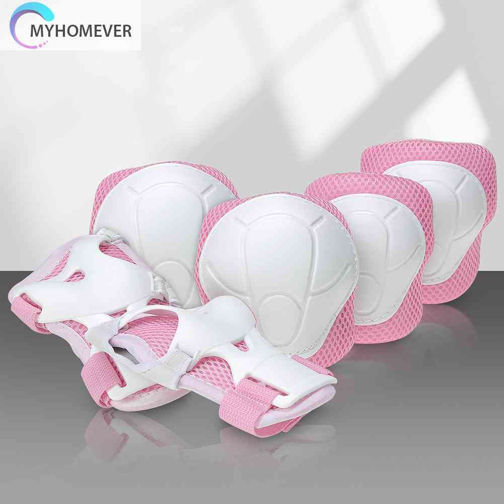 Set 6 Miếng Đệm Bảo Vệ Đầu Gối Chống Va Chạm Khi Đạp Xe Thể Thao Ngoài Trời Dành Cho Trẻ Em