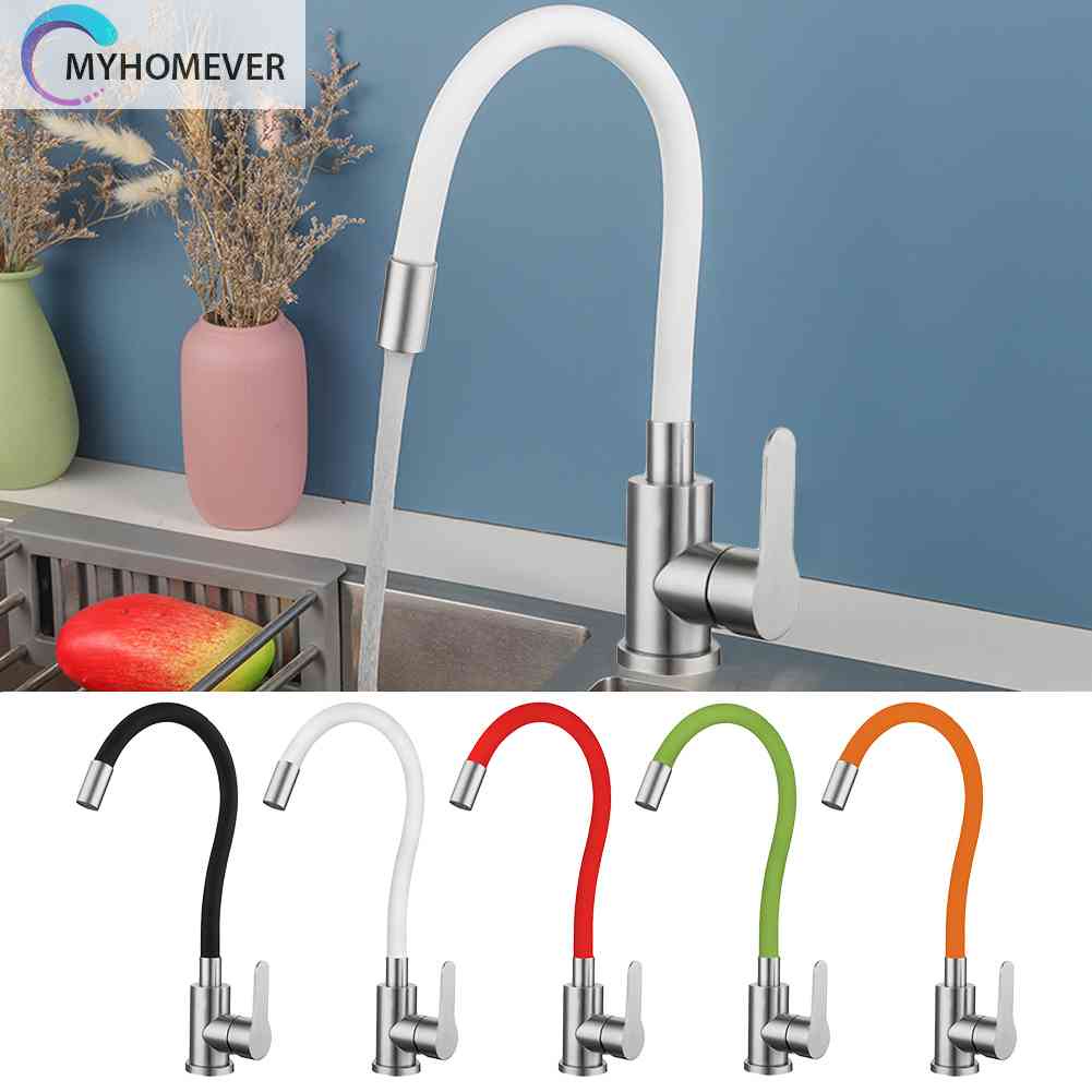 Vòi Nước Bồn Rửa Bằng Thép Không Gỉ Có Thể Xoay Được