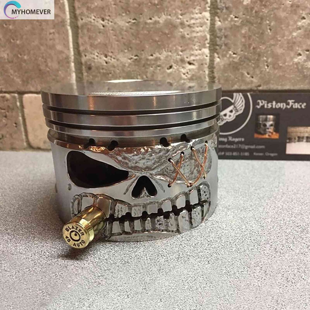 Mô Hình Đầu Lâu Piston Bằng Nhựa Resin Điêu Khắc Trang Trí Halloween