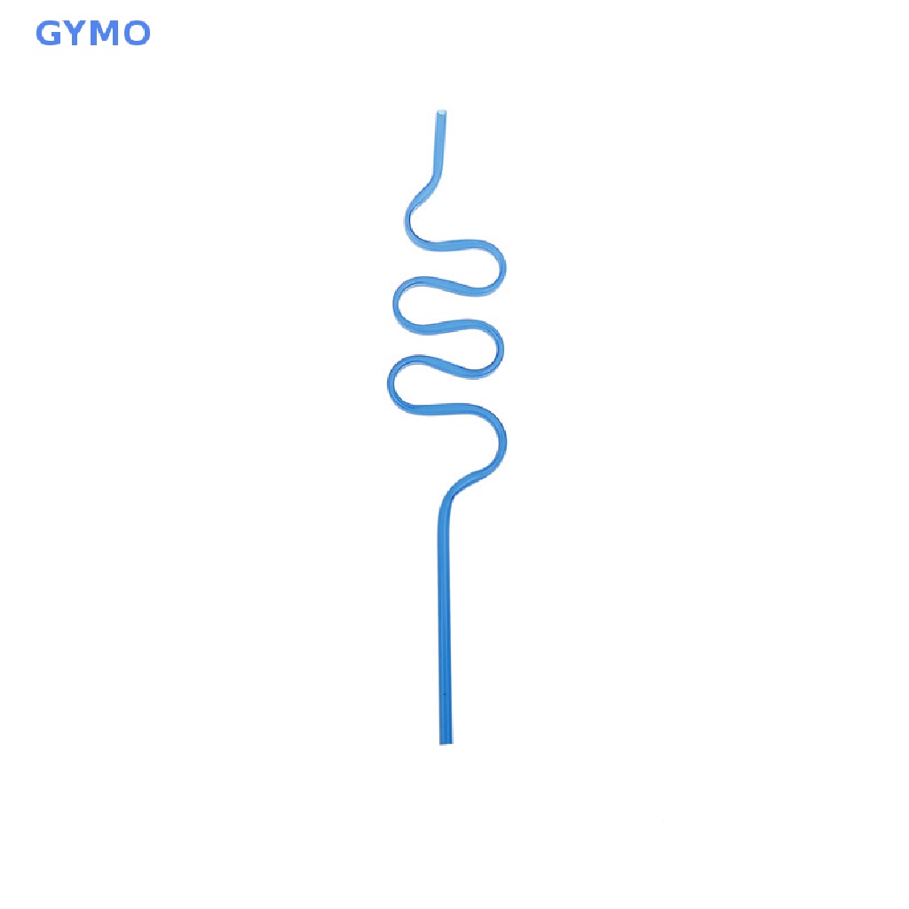 [cxGYMO] Set 10 Ống Hút Nhựa Uống Trà Sữa Xoăn Điên Nhiều Màu HDY