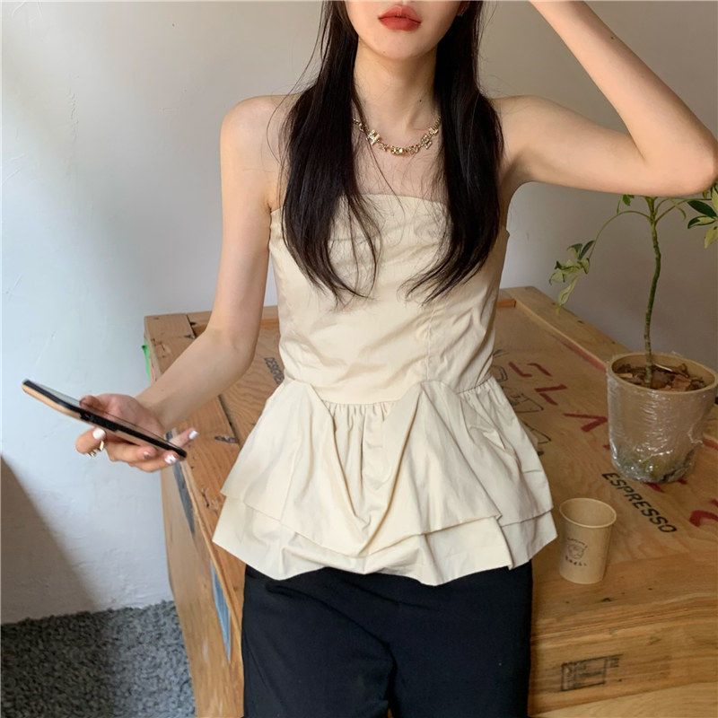 Áo Không Tay Thiết Kế Quyến Rũ Dễ Phối Đồ Thời Trang Phong Cách Hàn Quốc Cho Nữ