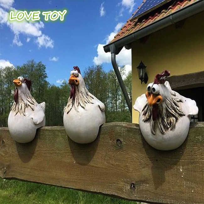Mô Hình Hàng Rào Gà Vui Nhộn Trang Trí Sân Vườn