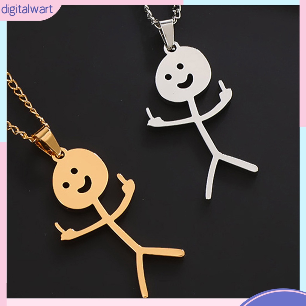 Vòng cổ Mặt Hình Mặt Cười Bằng Thép Không Gỉ Vui Nhộn Thời Trang