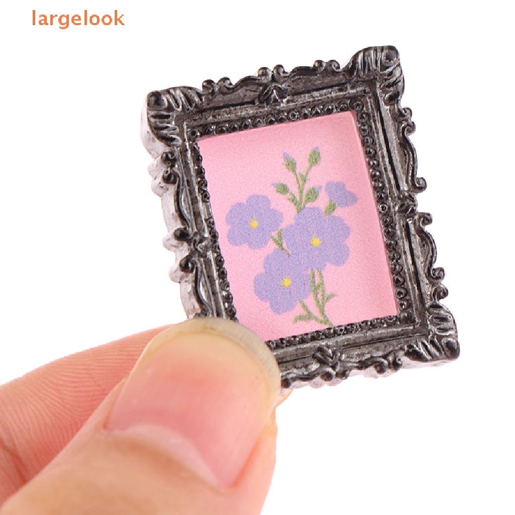 [Biglook] 2 Khung Manny Cổ Điển Khung Dầu Mini 1: 12 Trang Trí Nhà Búp Bê