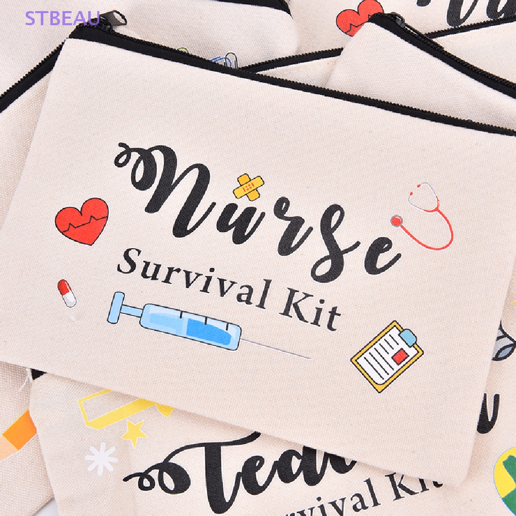 [Cxsteau] Túi Đựng Đồ Trang Điểm Sinh Nhật / Y Tá / Tuần Lễ Giáng Sinh Cho Giáo Viên