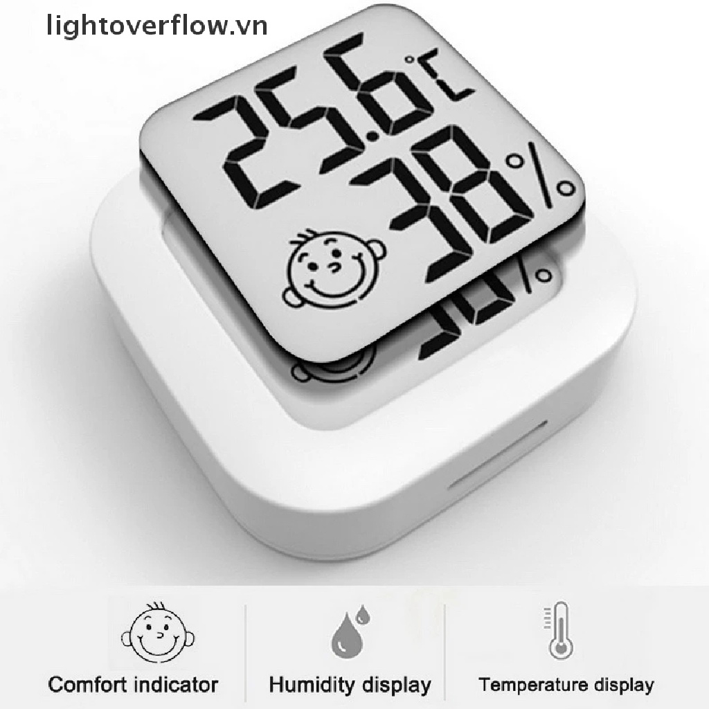 Nhiệt Kế Điện Tử Mini Màn Hình LCD Cảm Ứng Đo Độ Ẩm Dùng Trong Nhà