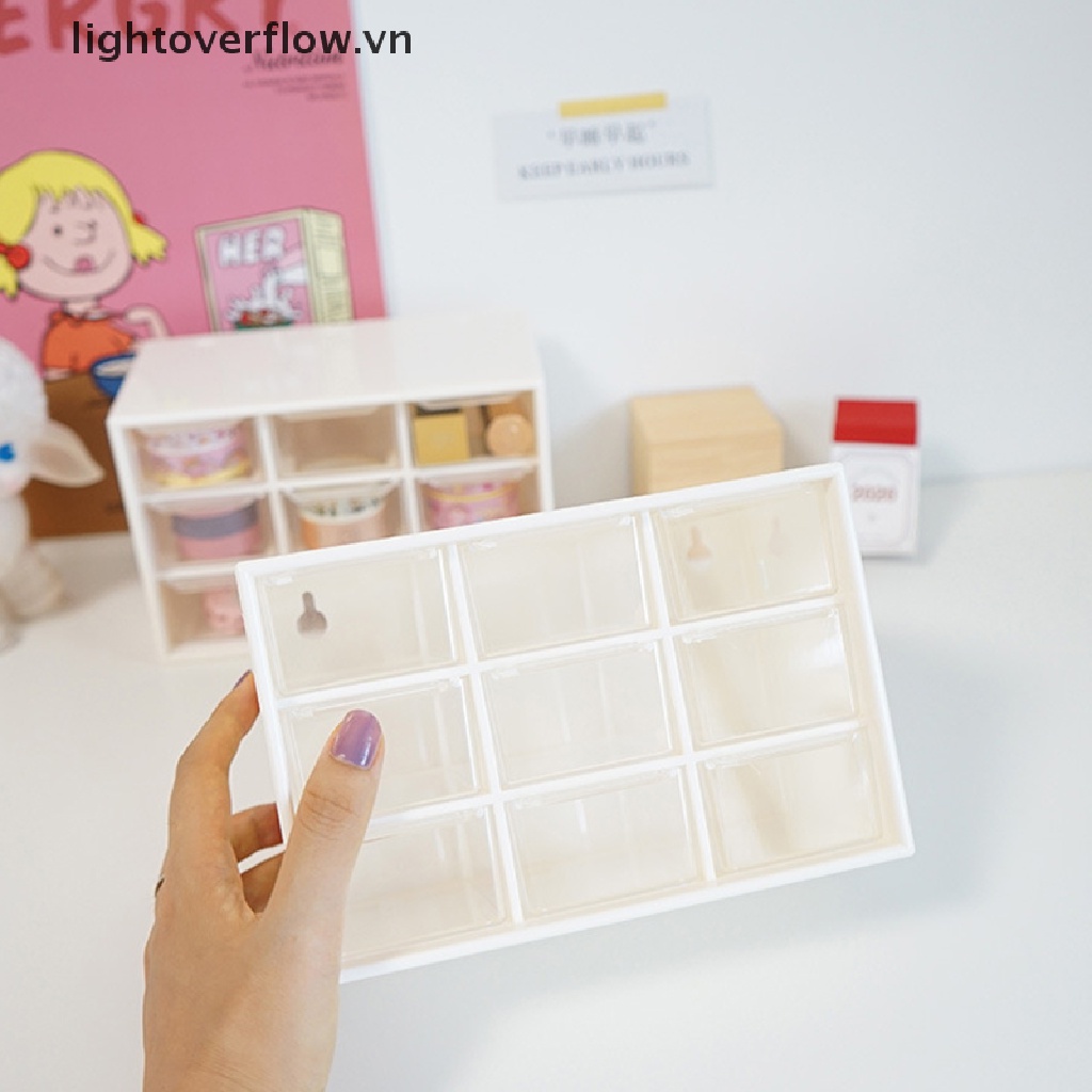 Hộp Đựng Trang Sức / Mỹ Phẩm 9 Ngăn Kéo Mini