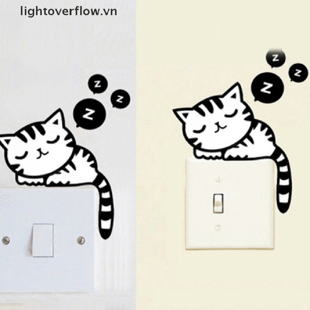 Giấy Dán Tường Hình Động Vật Trang Trí Công Tắc DIY