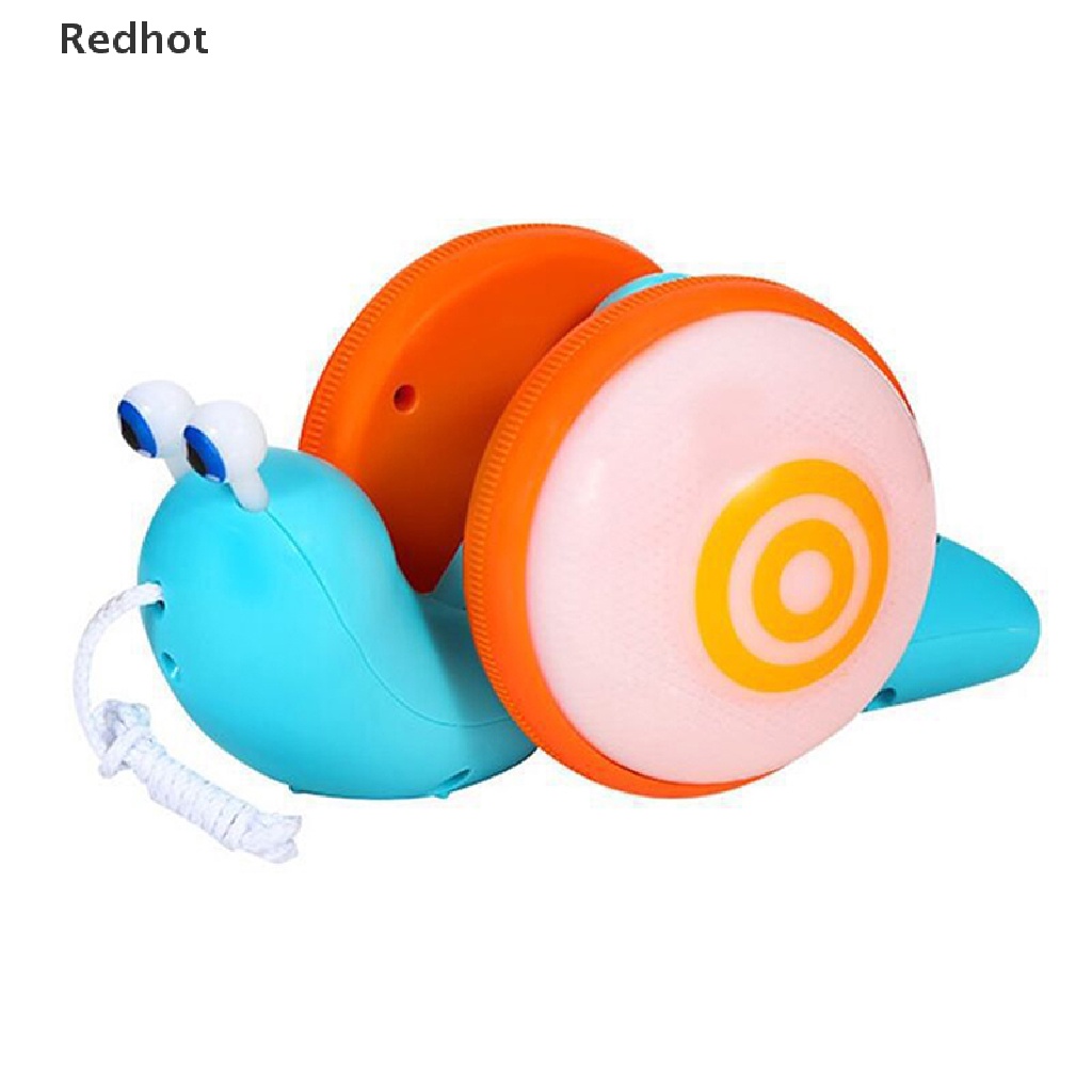 &lt; Redhot &gt; Đồ Chơi Xe Hơi Ốc Sên Kéo Dây Có Đèn Và Nhạc Cho Bé Tập Bò