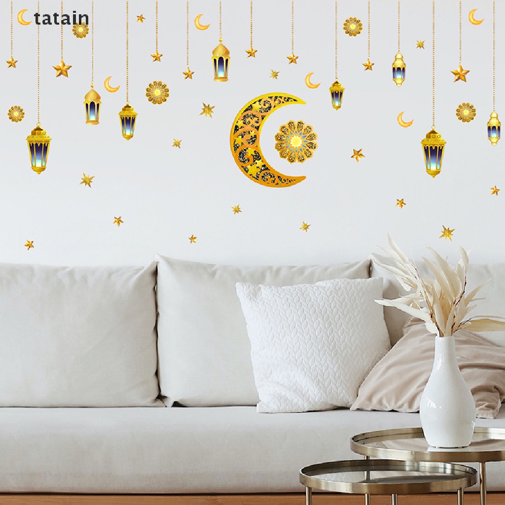 Giấy Dán Cửa Sổ Họa Tiết Eid Mubarak Ramadan Trang Trí Tiệc Hồi Giáo